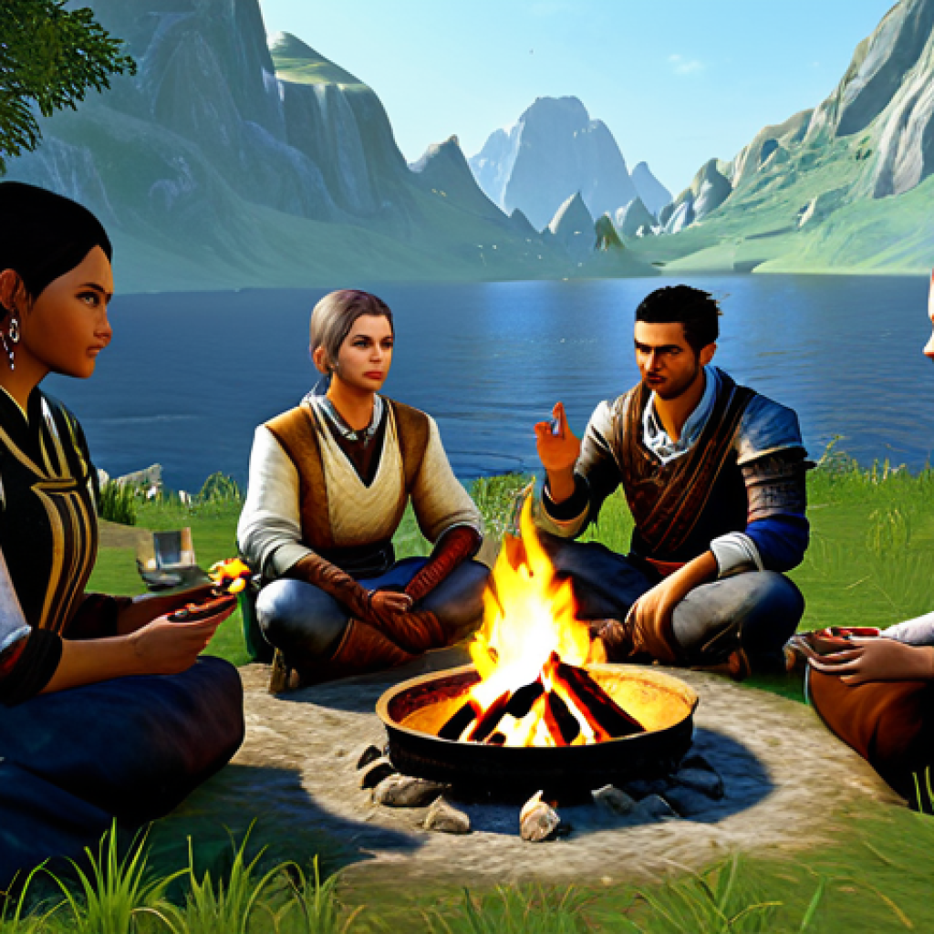 Clan Gathering**

"A group of fully clothed, diverse ArcheAge characters gathered around a campfire in a scenic, fantasy landscape, sharing food and stories, appropriate attire, safe for work, family-friendly, perfect anatomy, well-formed hands, proper finger count, natural body proportions, professional digital art, high quality, modest clothing, friendly atmosphere, clan bonding event."

**