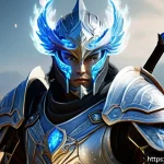 아키에이지 희귀 직업 공략 - A detailed fantasy warrior character from ArcheAge War, depicted as a rare class &ldquo;Spellblade&rdquo; with g...
