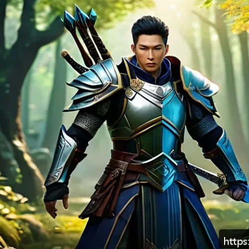 아키에이지 신규 유저 콘텐츠 추천 - A dynamic fantasy RPG character selection scene featuring diverse classes like a sword-wielding mage...